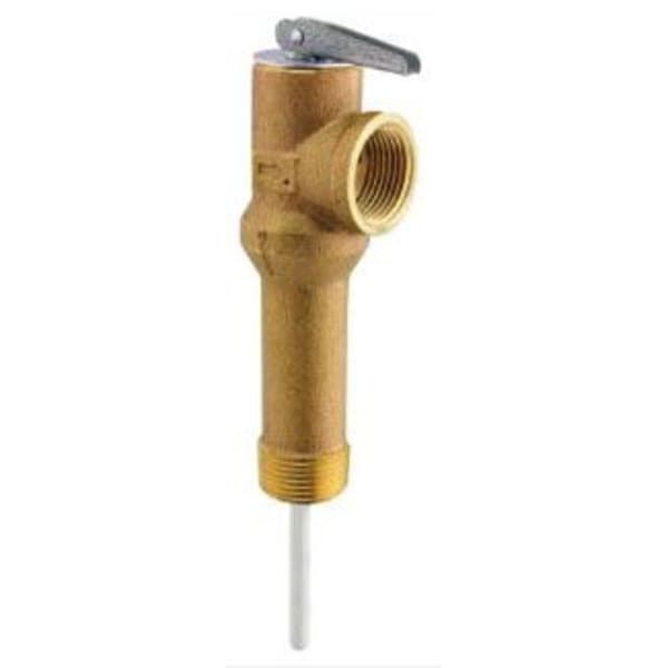 3/4" NPT x 3/4" NPT, 7-1/4" L, 2" Sensor, 105000 BTU/Hr, 150 PSI, Temperature and Pressure Relief Valve for Water Heater