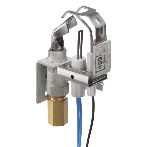 Pilot Burner, used for Natural Gas includes a BCR-18 Orifice, Left Single Tip Style, C-Style Mounting Bracket and primary aeration