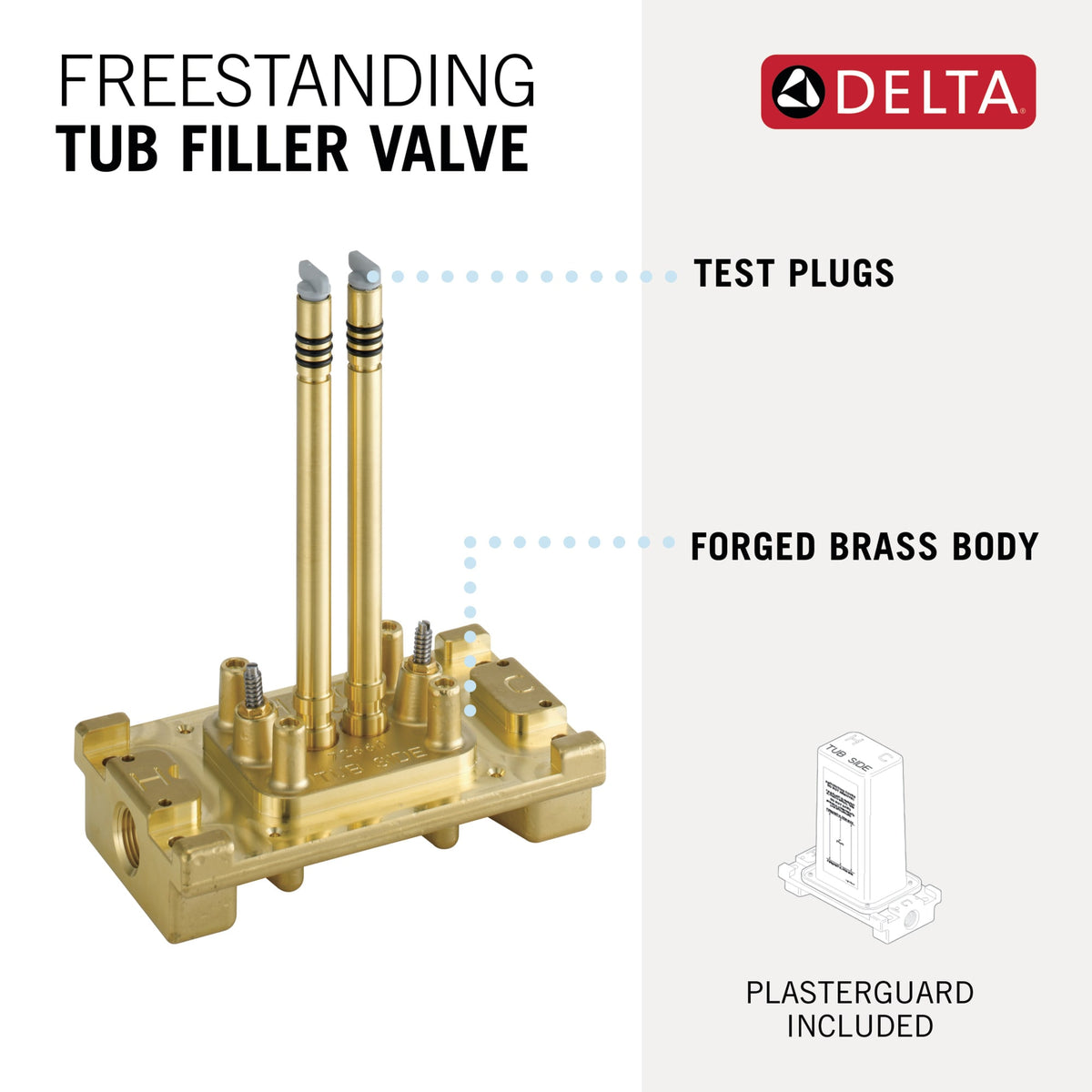 Delta Trinsic® Floor Mount Tub Filler Rough with Stops