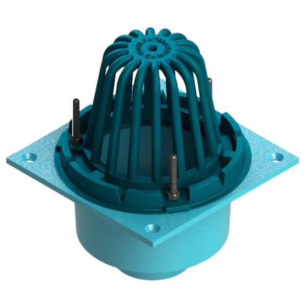 4" No-Hub Roof Drain 8-1/2" Overflow Combinatiion