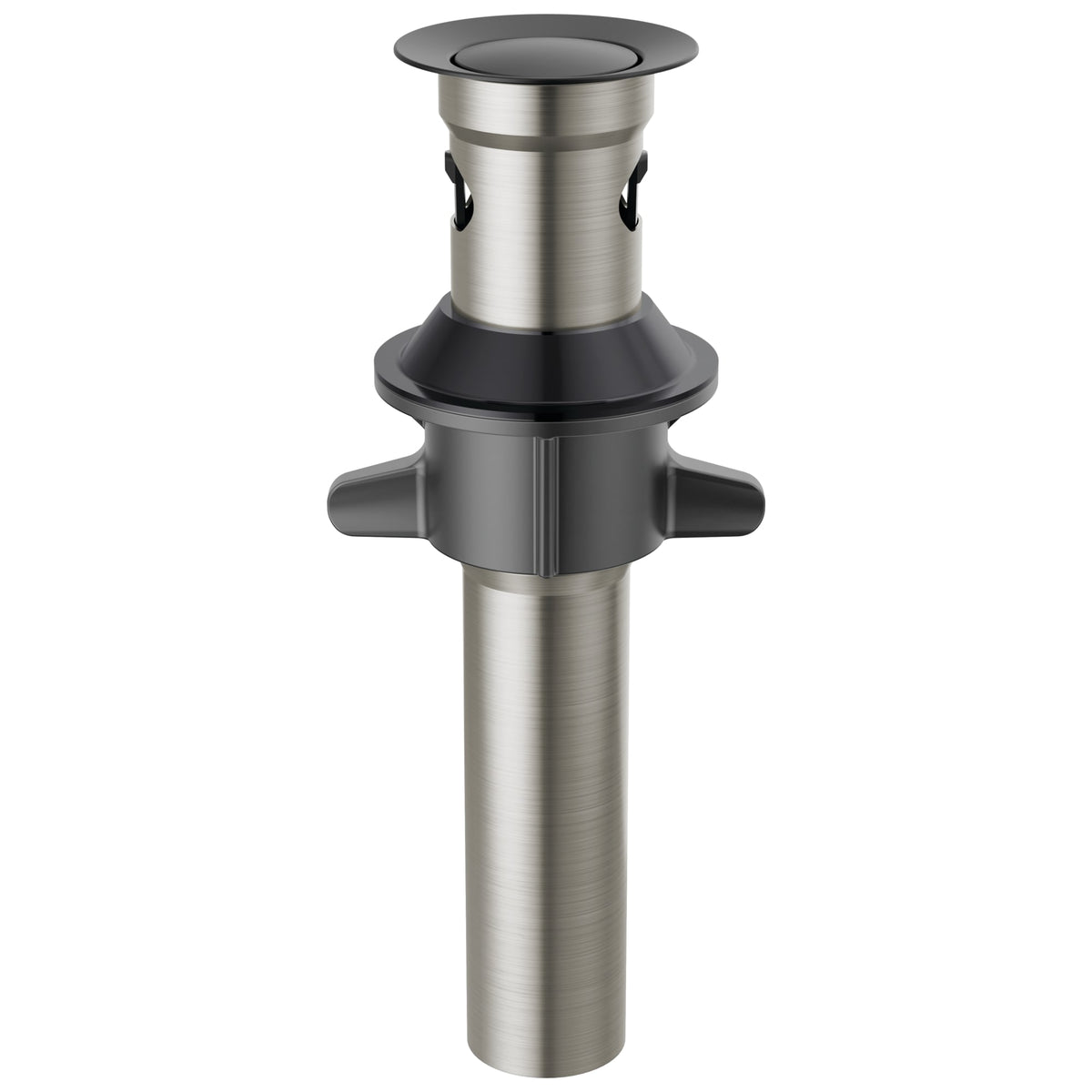 Delta RP101630BL Metal Push Pop-Up Drain with Overflow Matte Black