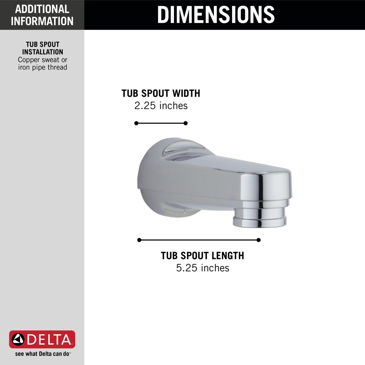 Delta Tub Spout Pull-Down Diverter Chrome RP17453