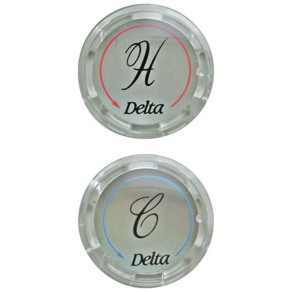 Delta Button Set Hot / Cold Clear
