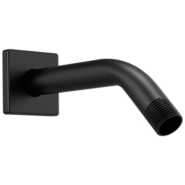 Brizo Essential™ 7" Linear Square Wall Mount Shower Arm And Flange Matte Black