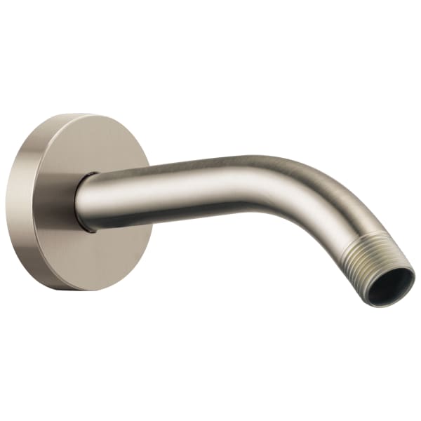 Brizo Essential™ 7" Linear Round Wall Mount Shower Arm And Flange Brushed Nickel