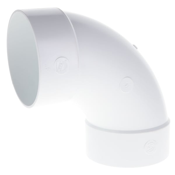 6" 1/4 Bend - 90° - Elbow (Long Sweep) - Solvent Weld, Sewer & Drain Fitting