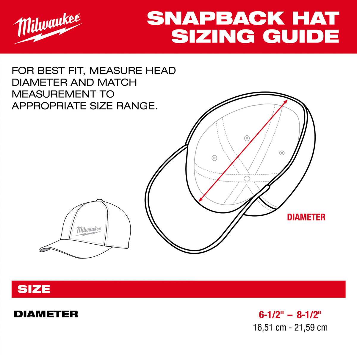 Milwaukee Tools Snapback Bump Cap