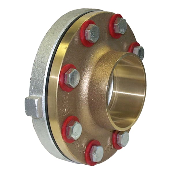 2-1/2" - FIP x Sweat; Flanged Union, No Lead Forged Brass/Forged Steel Large Diameter Dielectric Union
