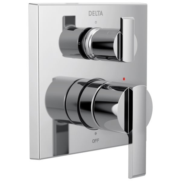 Delta Ara® Angular Modern Monitor® 14 Series Valve Trim with 3-Setting Integrated Diverter Chrome
