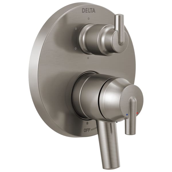Delta Trinsic® Contemporary Two Handle Monitor® 17 Series Valve Trim with 6-Setting Integrated Diverter Stainless