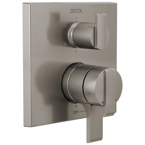 Delta Ara® Angular Modern Monitor® 17 Series Valve Trim with 6-Setting Integrated Diverter Stainless