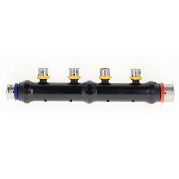 4-Port PEX PureFlow Press Flow Through Manifold Tee - 1" Press Inlet, Press Outlet - (4) 1/2" Press Ports - Composite