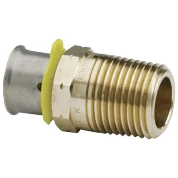 1" x 1-1/4" PEX Male Adapter (Crimp(F1807) x MIP) - PureFlow® Press (Brass)