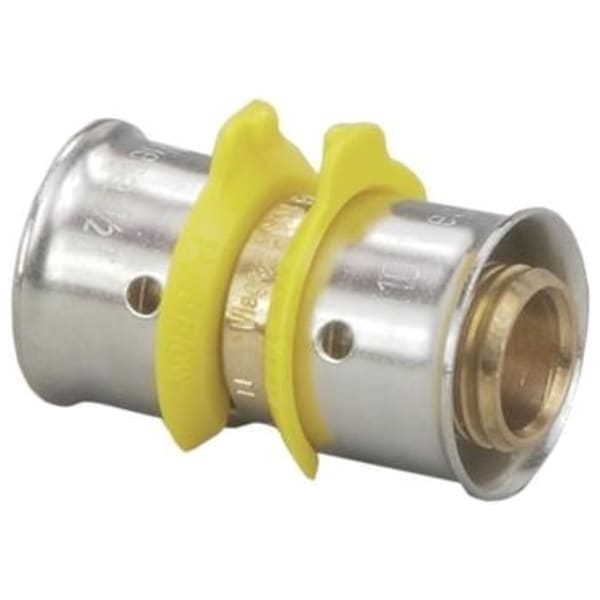 1/2" PEX Coupling (Press) - PureFlow® Press (Brass)