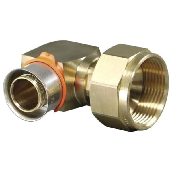 1" PEX PureFlow Press Flare Adapter (Press x Flare) - Brass
