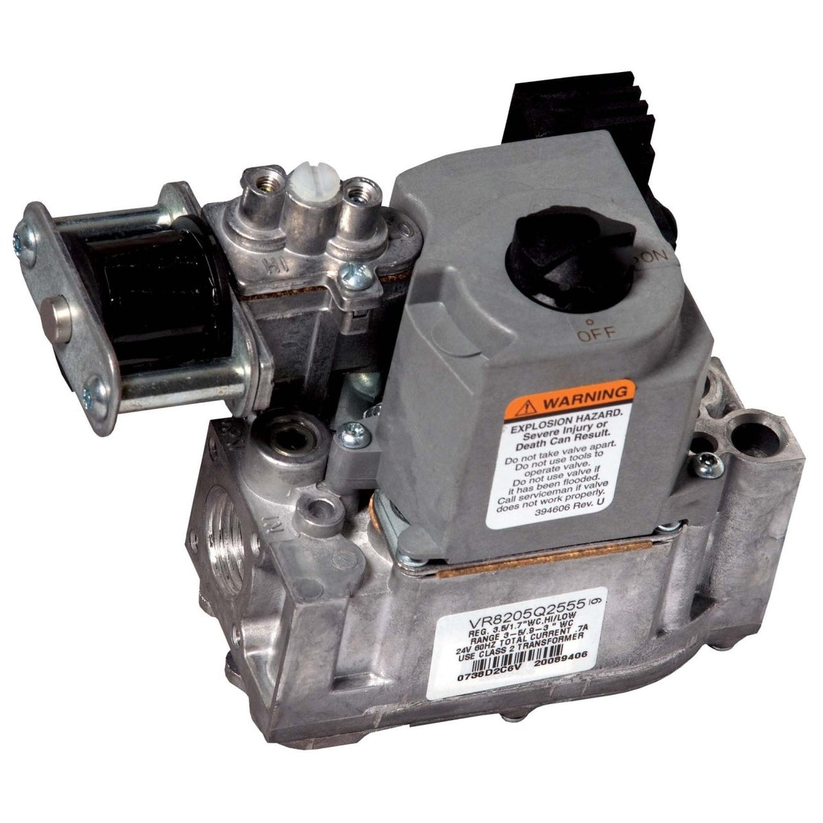 Resideo VR8205Q2555/U Direct Ignition Two Stage Gas Valve, Standard Opening, 1/2 in x 1/2 in, 1.7/3.5 in WC