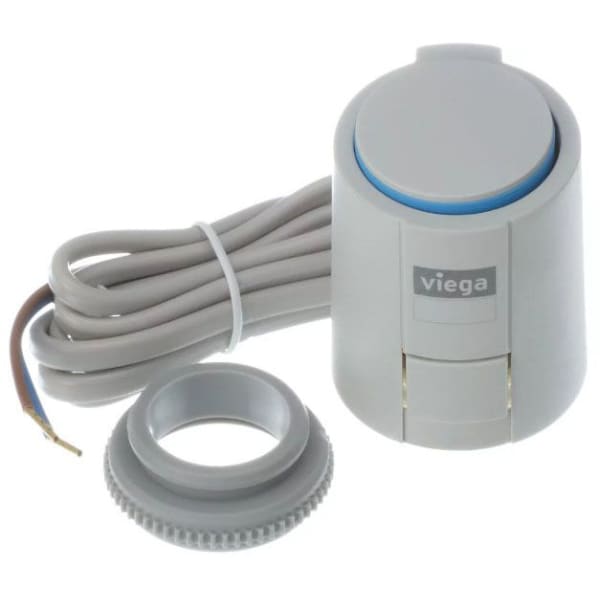24 VAC, 300 mA, 1 W, 2.21" x 2.34", Light Gray, 4-Wire, 2-Position Actuator, Manifold Powerhead for Stainless Steel Shut-Off/Balancing Flow Meter