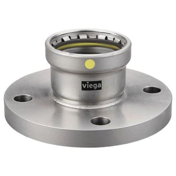 3" x 3", MegaPressG x Flanged, 200 PSI, Zinc Nickel Coated, Carbon Steel, HNBR Sealing Element, Straight, Flange