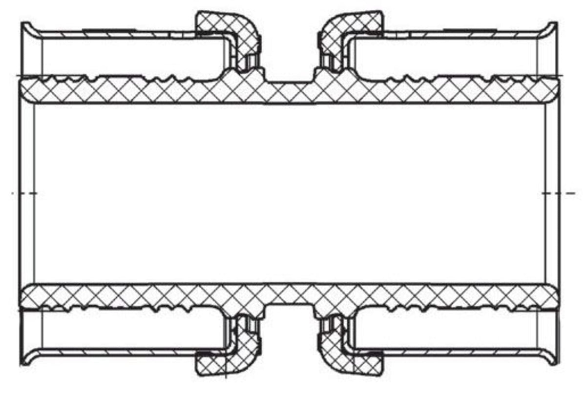 Viega 1/2" x 3/8" PEX PureFlow Press Reducing Coupling (Press) - Composite