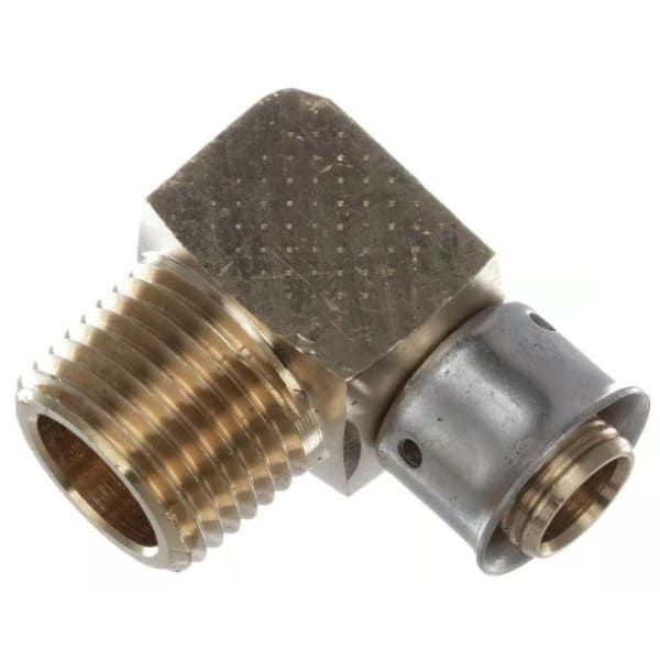 1/2" PEX 90° Elbow (Press) - PureFlow® Press (Brass)