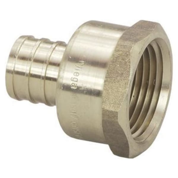 1" PEX Female Adapter (PureFlow Crimp x FIP) - PureFlow® Crimp (Brass)