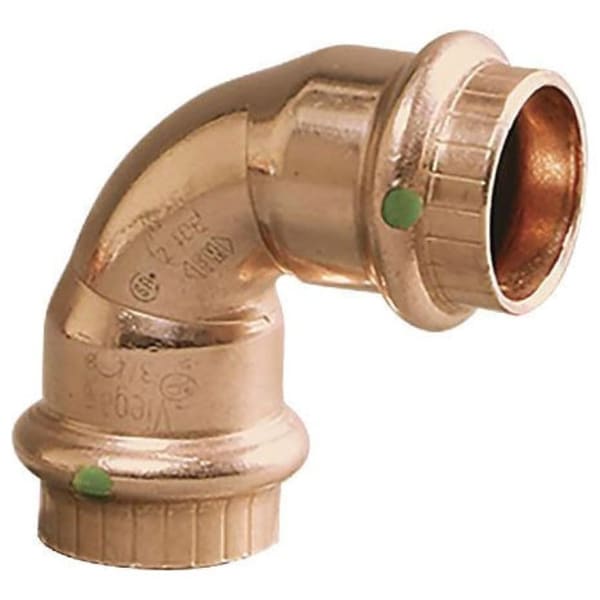 1-1/2" x 1-1/2", ProPress x ProPress, 200 PSI, Copper, Straight, 90D, Elbow with EPDM Sealing Element