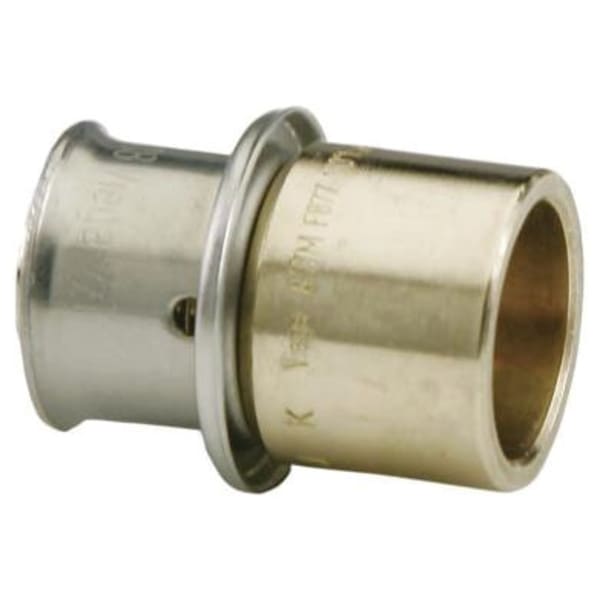 3/8" x 1/2" PEX Sweat Adapter (Press x FTG Sweat) - PureFlow® Press (Brass)