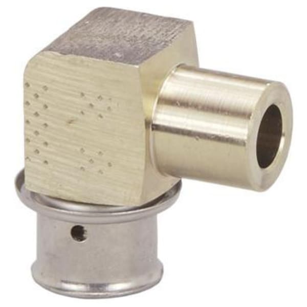 1/2" PEX PureFlow Press Sweat Adapter Elbow (Press x FTG Sweat) - Brass