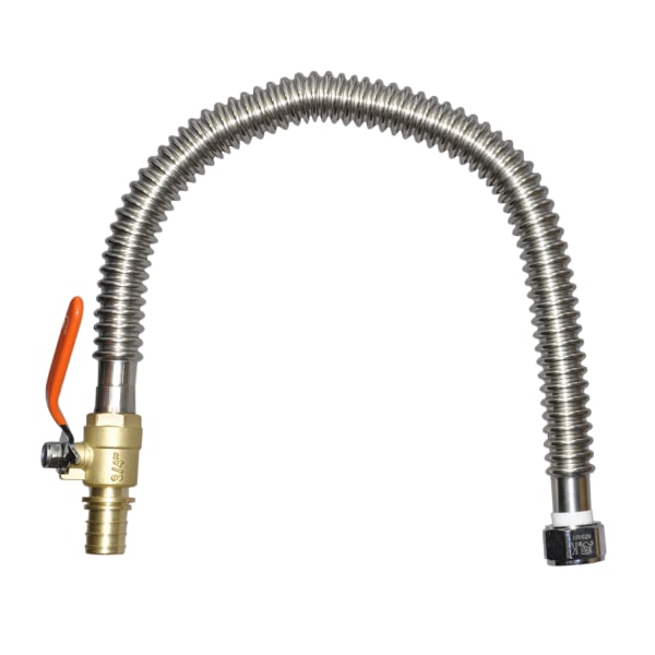 3/4" x 18" F1960 x FIP Stainless Steel Corrugated Water Heater Connectors