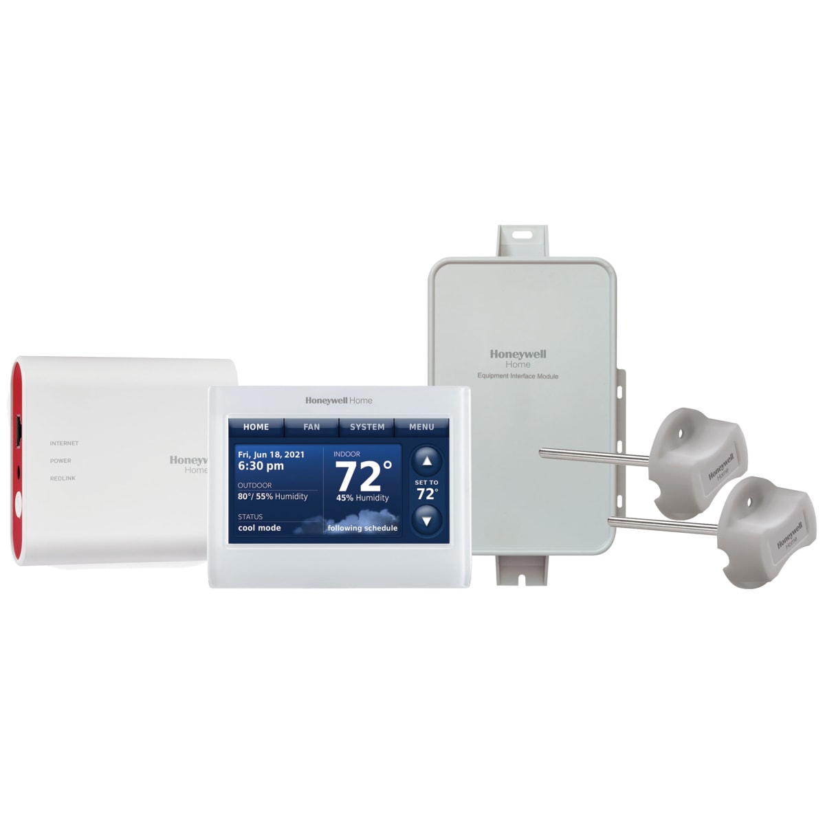 Honeywell Home YTHX9421R5127WW/U Prestige 2-Wire IAQ Kit with RedLINK Internet Gateway, White