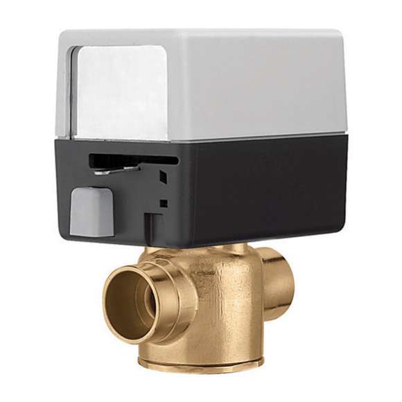 Caleffi Z47 Z-One 2-Way Zone Valve, Normally Closed with End Switch, 1-1/4" Sweat, 7.5 Cv, 24V