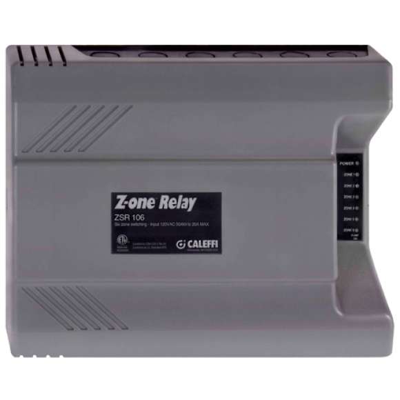 Caleffi ZSR104 Z-One 4-Zone Expandable Switching Relay for Circulator Pumps with Priority, 120VAC