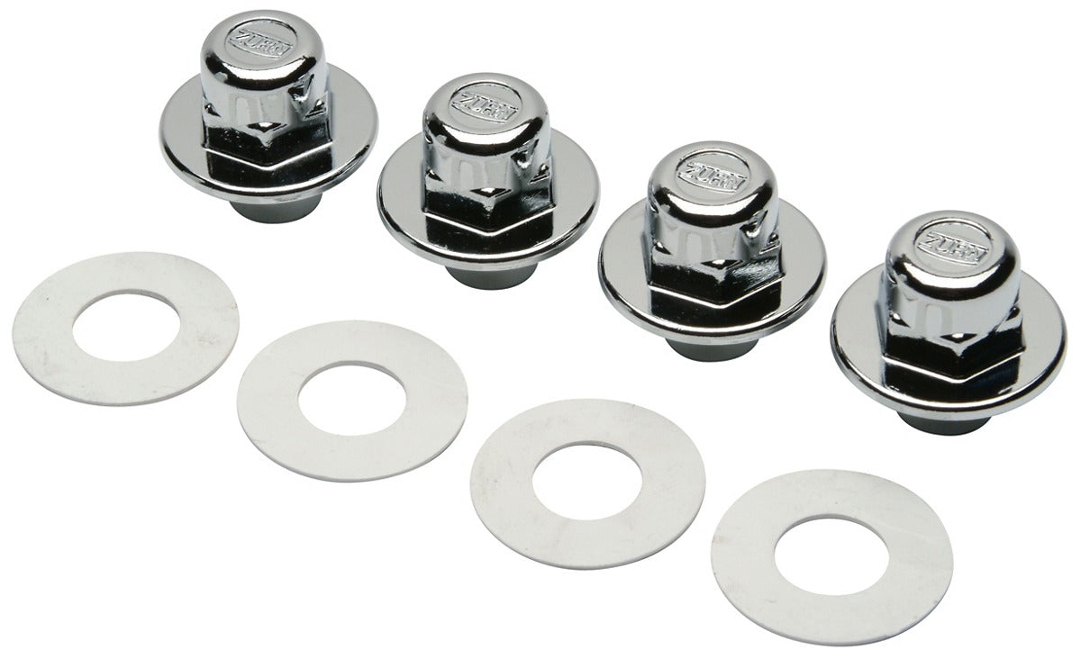 Zurn Z5610-NUT-EXT-KIT Extended Acorn Nut and Washer Kit for Wall-Hung Toilet Carrier, 4 Cap Nuts and 4 Washers, 5/8"