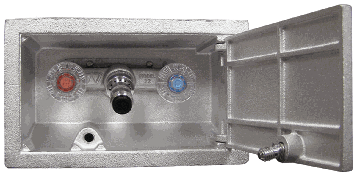 Woodford B22P-6 Model B22 - Hot & Cold Box Hydrants FIP / MIP, 1/2" - 3/4" Connection, Wall Depth - 6"
