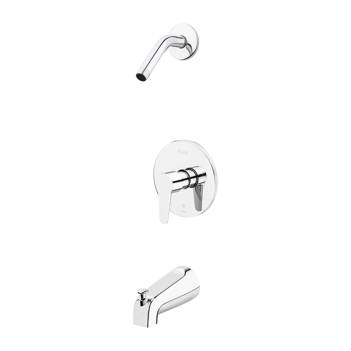 Pfister Faucets R89-0700 Pfirst Modern Single-Handle Tub & Shower Trim Only Less Showerhead in Polished Chrome