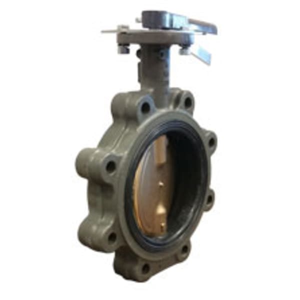 4" - Lug Pattern - Cast Iron Butterfly Valve - 200 PSI, EPDM Seat, Bronze Disc