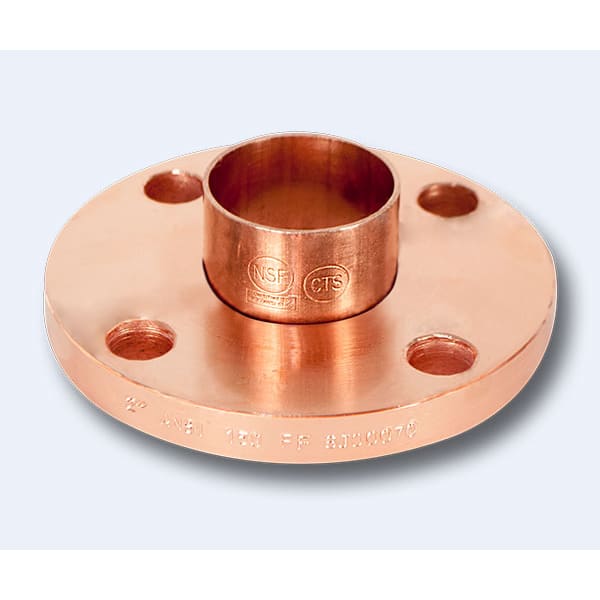 4" Sweat Copper Coated 4-Bolt Flange Adapter 150 lb