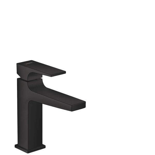 hansgrohe Metropol Single-Hole Faucet 110 with Lever Handle and Pop-Up Drain, 1.2 GPM in Matte Black