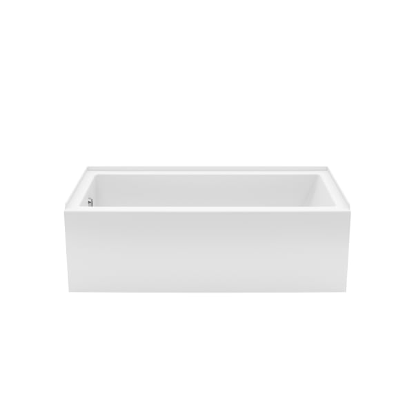 Rubix 6030 AFR Acrylic Alcove Right-Hand Drain Bathtub in White