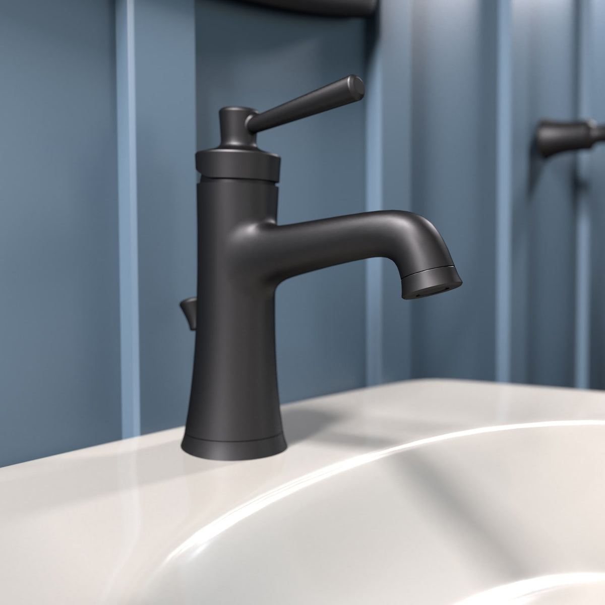 hansgrohe Joleena Single-Hole Faucet 100 with Pop-Up Drain, 1.2 GPM in Matte Black