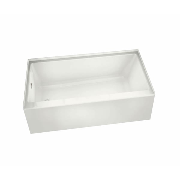 Rubix 6032 Acrylic Alcove Left-Hand Drain Bathtub in White