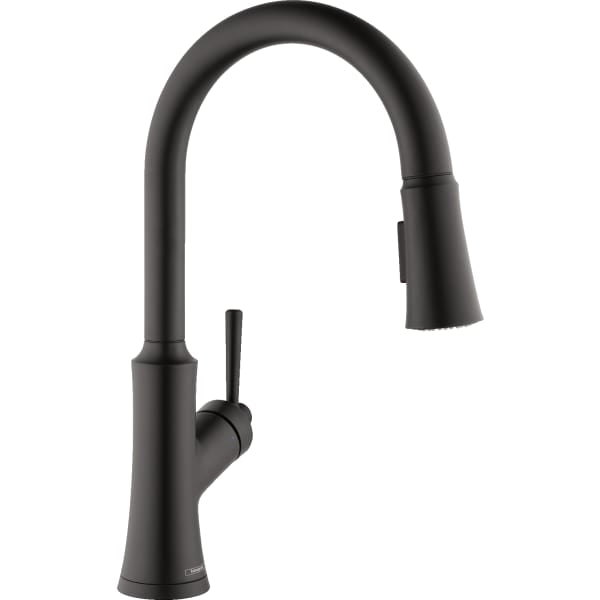 hansgrohe Joleena HighArc Kitchen Faucet, 2-Spray Pull-Down, 1.75 GPM in Matte Black