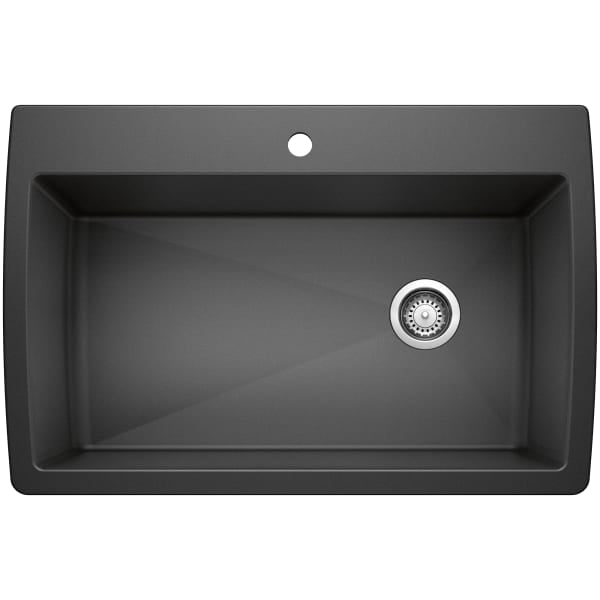 Diamond Super Single Dual Mount Kitchen Sink - Anthracite
