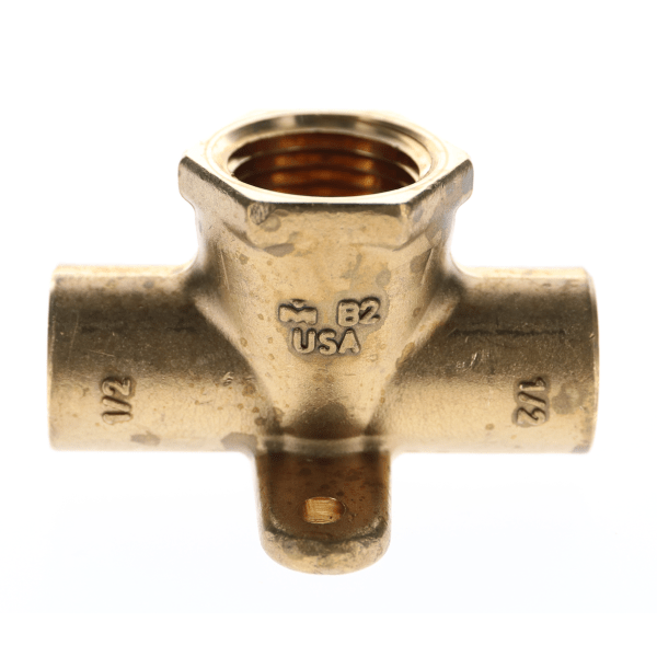 1/2" Copper Sweat Fittings - Drop Ear Tee to FPT C x C x FPT