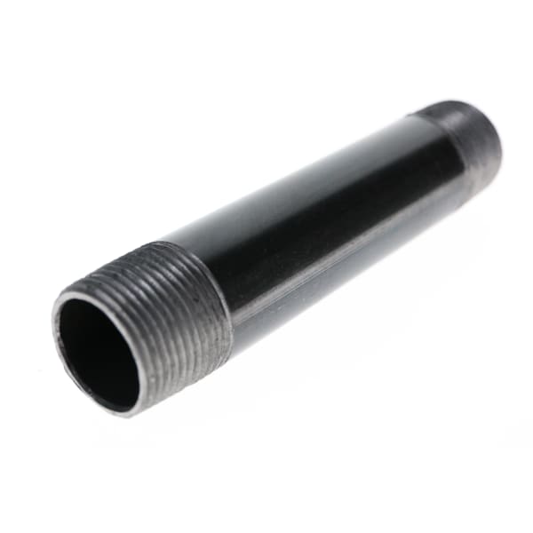 1" x 9" - Black Iron Nipple