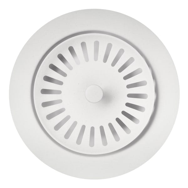 Color-Coordinated Metal Waste Flange - White