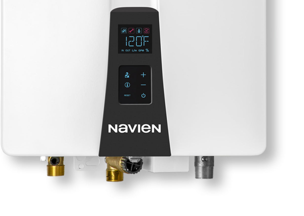 Navien NHW-SU 160,000 BTU Compact tankless water heaters work great inside and outside - Natural Gas