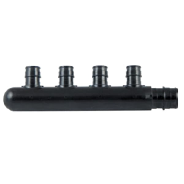 3-Port PEX Manifold Tee - 3/4" Expansion Inlet, Closed Outlet - (3) 1/2" Expansion Ports - Composite, Expansion(F1960)