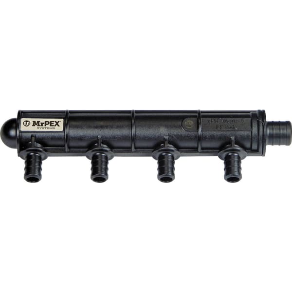 4-Port PEX Manifold Tee - 1" Expansion Inlet, Closed Outlet - (4) 1/2" Expansion Ports - Composite, Expansion(F1960)