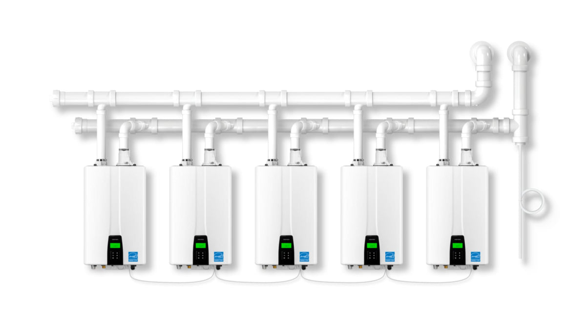 Navien High Efficiency Condensing Tankless Water Heater Max Input: 150,000 BTU/h, Indoor or Outdoor Wall-Hung, Residential/Commercial NPE-210S2